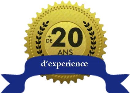 + de 20 ans d'experience